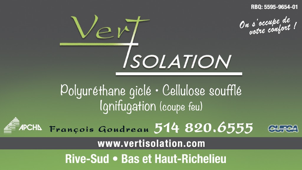 Vert Isolation | Isolation Saint-Jean-sur-Richelieu | 280 Rue Saint-Alexandre, Napierville, QC J0J 1L0, Canada | Phone: (514) 820-6555