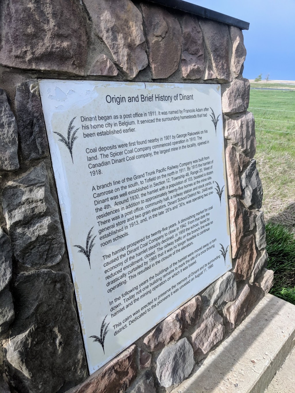 Dinant Hamlet Memorial | Camrose County, AB T0B 0G0, Canada