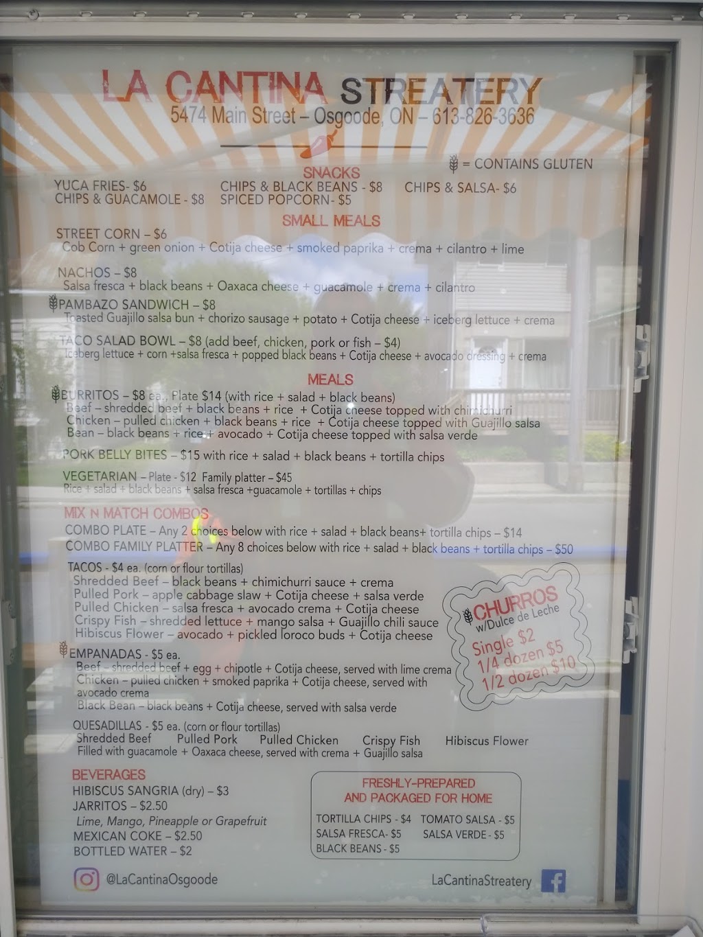 La Cantina Streatery | 5474 Osgoode Main St, Osgoode, ON K0A 2W0, Canada | Phone: (613) 826-3636