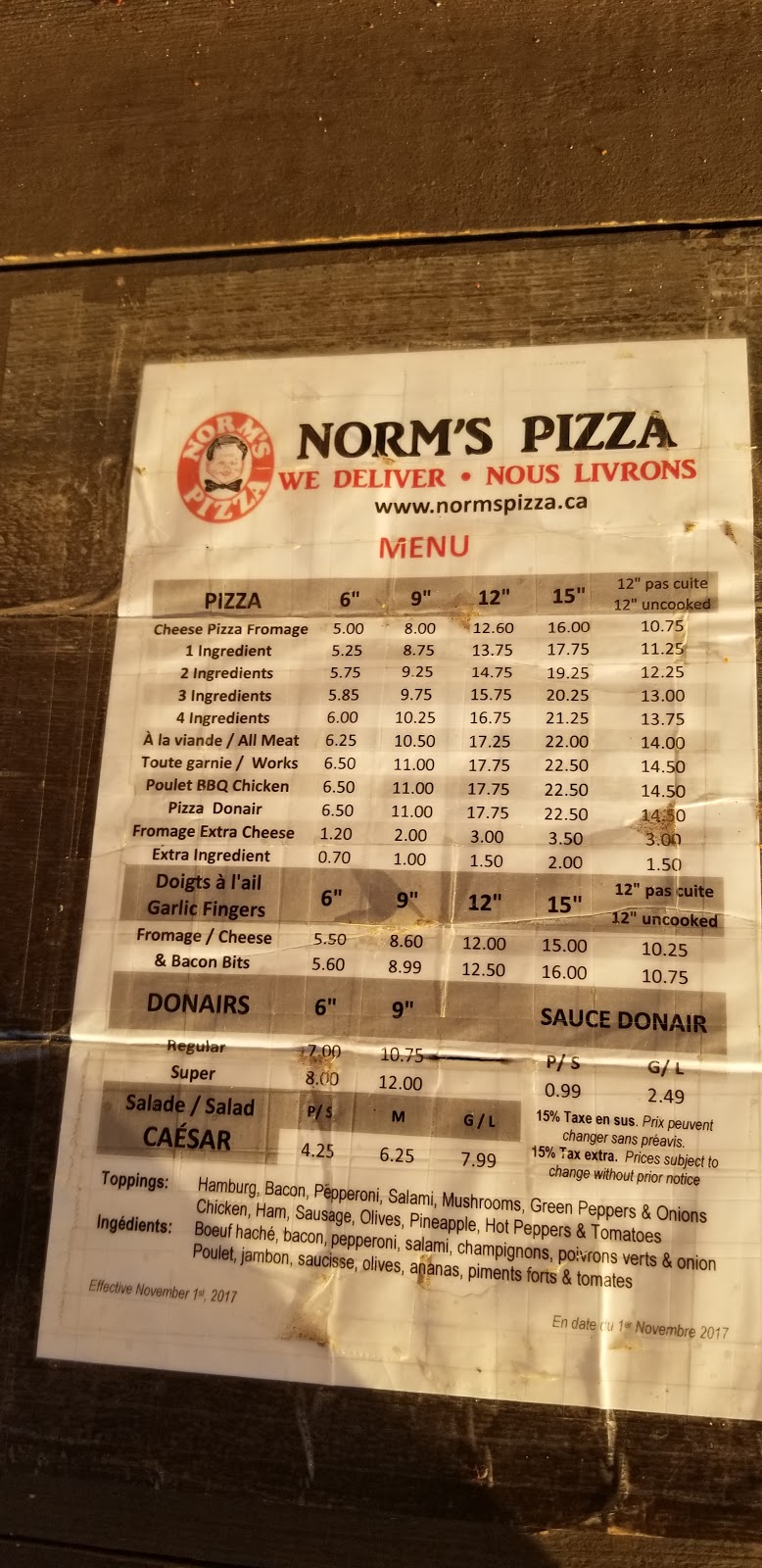 Norms Pizza | 537 Main St, Shediac, NB E4P 2C5, Canada | Phone: (506) 532-2203