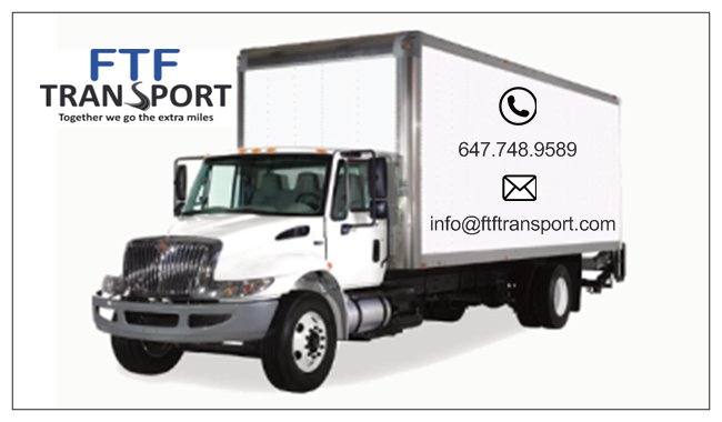 FTF Transport Inc. | 502, 30 Gillingham Dr Suite#496, Brampton, ON L6X 4X7, Canada | Phone: (647) 748-9589