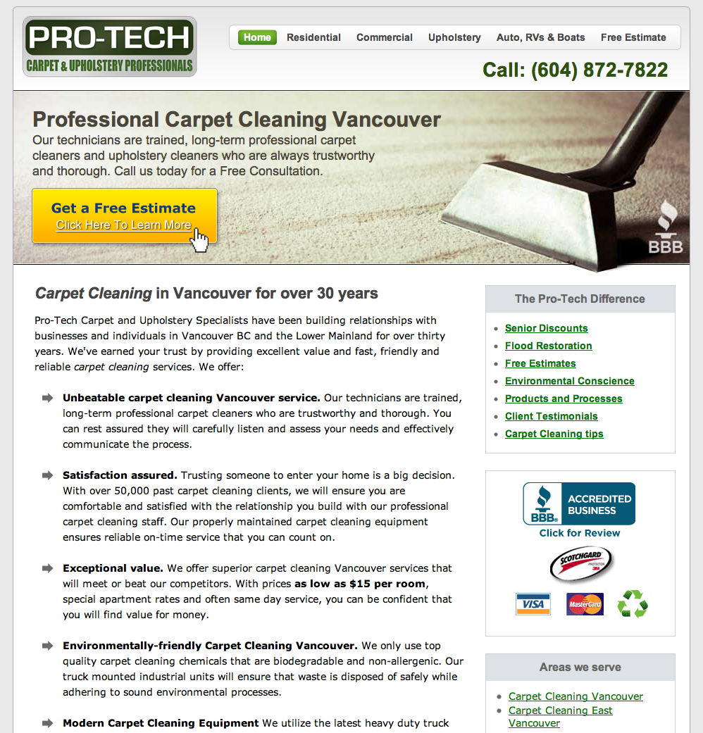 Pro-Tech Carpet Cleaning | 24156 104 Ave, Maple Ridge, BC V2W 1J2, Canada | Phone: (604) 872-7822