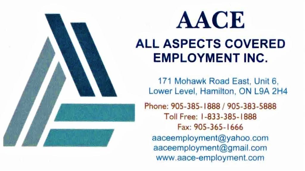 All Aspects Covered Employment INC. | 171 Mohawk RD East,Unit 6 (lower level, Hamilton, ON L9A 2H4, Canada | Phone: (905) 385-1888