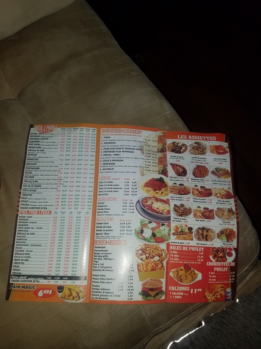 Restaurant Dino | 1124 Boulevard Iberville, Repentigny, QC J5Y 3M6, Canada | Phone: (450) 585-0585