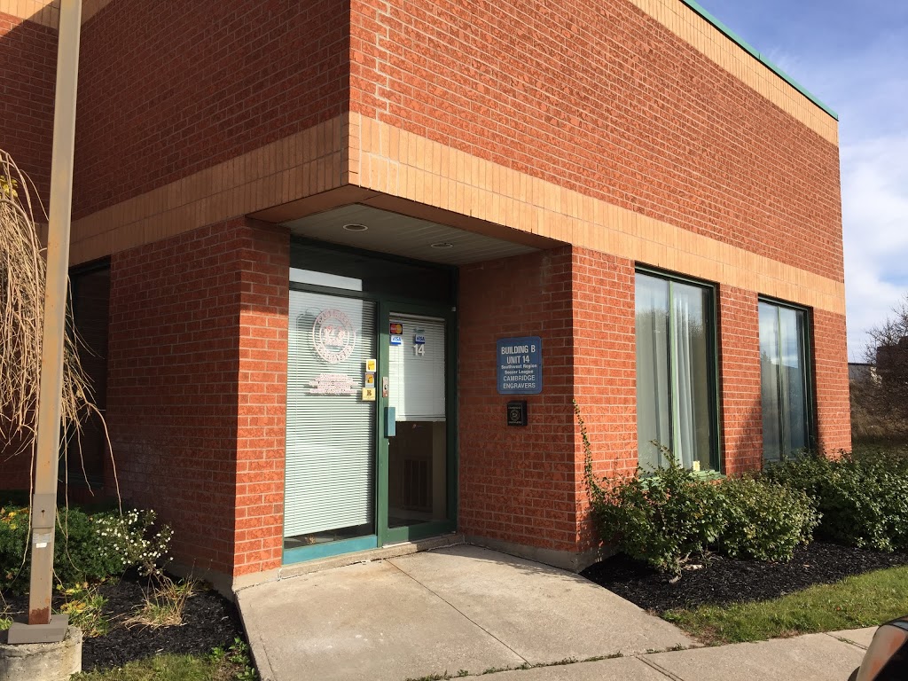 Cambridge Engravers | side entrance, 1730 Bishop St N #14, Cambridge, ON N1T 1N4, Canada | Phone: (519) 622-9943