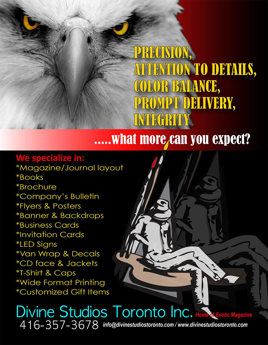 Divine Studios Toronto Inc. | 1215 Queensway E, Mississauga, ON L4Y 0G4, Canada | Phone: (416) 357-3678