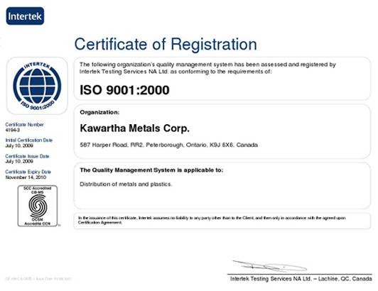 Kawartha Metals Corporation | 1961 Fisher Dr, Peterborough, ON K9J 6X6, Canada | Phone: (705) 748-6993
