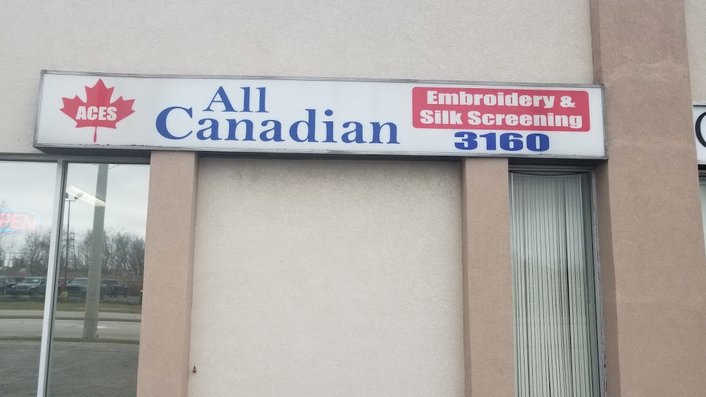All Canadian Embroidery & Silkscreening Ltd | 3160 Grand Marais Rd E, Windsor, ON N8W 4W5, Canada | Phone: (519) 948-2237