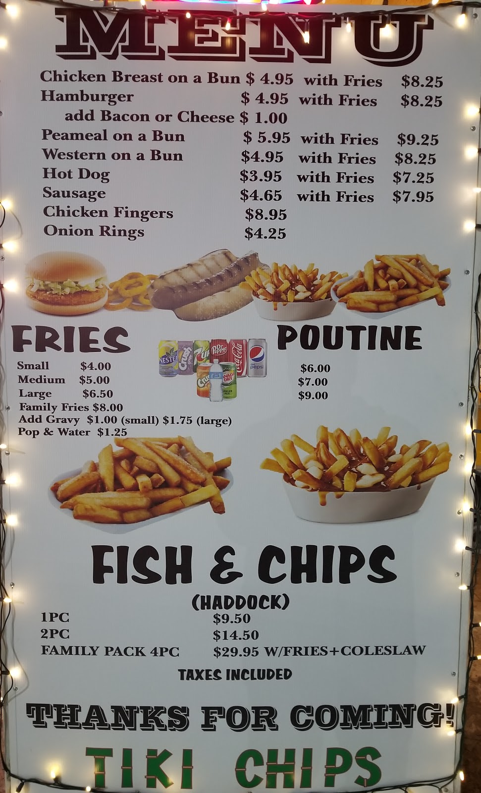Tiki Chips | 582 Bayfield St, Barrie, ON L4M 5A2, Canada | Phone: (705) 816-5833