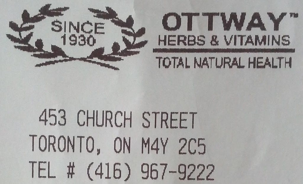Ottway Herbs & Vitamins - Church Location | 453 Church St, Toronto, ON M4Y 2C5, Canada | Phone: (416) 967-9222