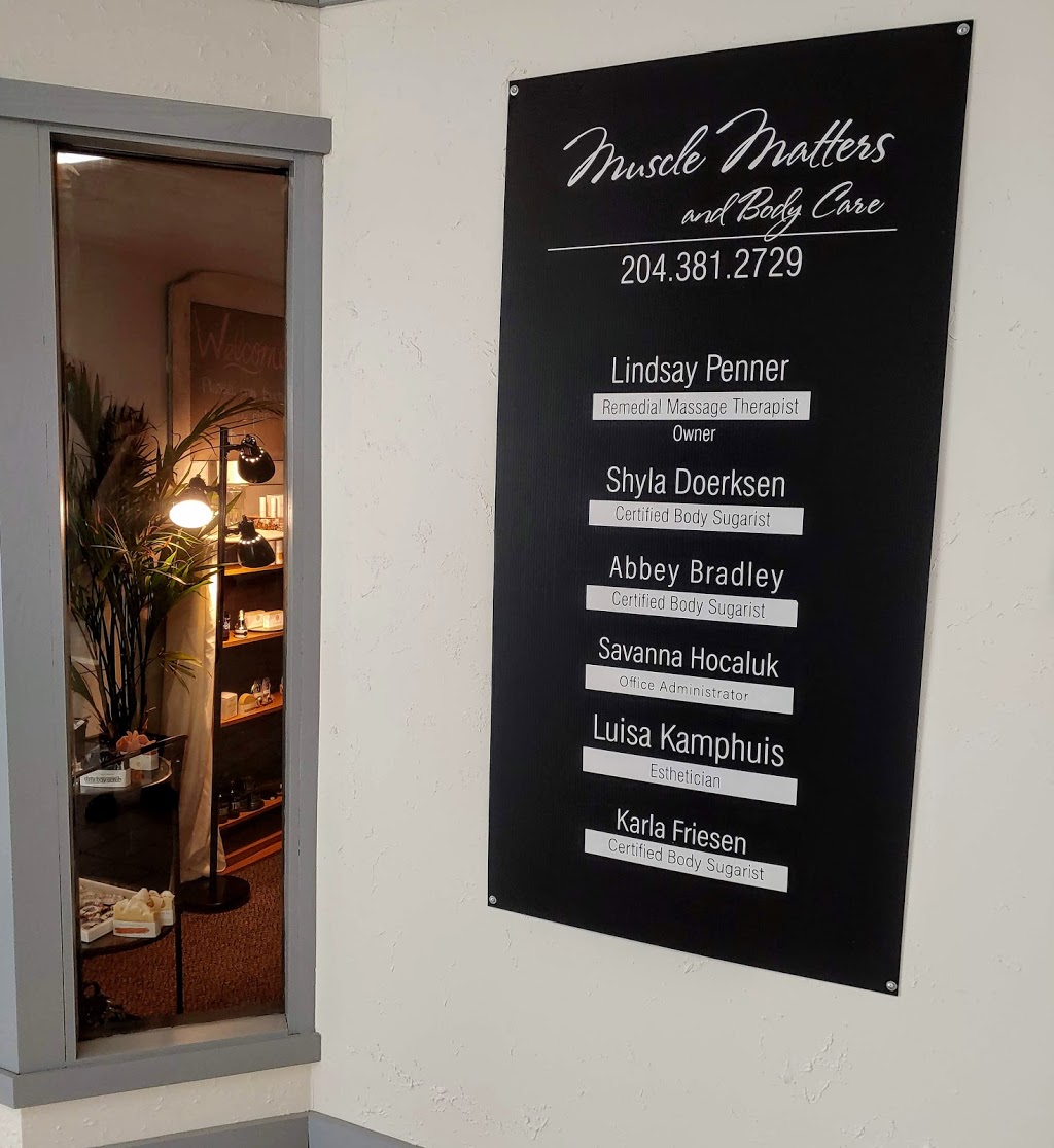 Muscle Matters and Body Care | 3-276 Main Street In The Shoppers Plaza Mall, Main St, Steinbach, MB R5G 1Y8, Canada | Phone: (204) 381-2729