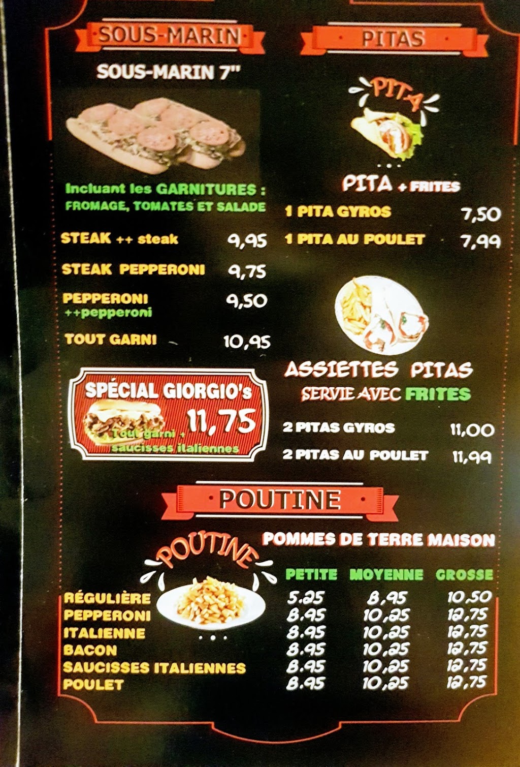 Pizzeria Giorgios | 1630 Rang Montcalm, Saint-Liguori, QC J0K 2X0, Canada | Phone: (450) 916-0760
