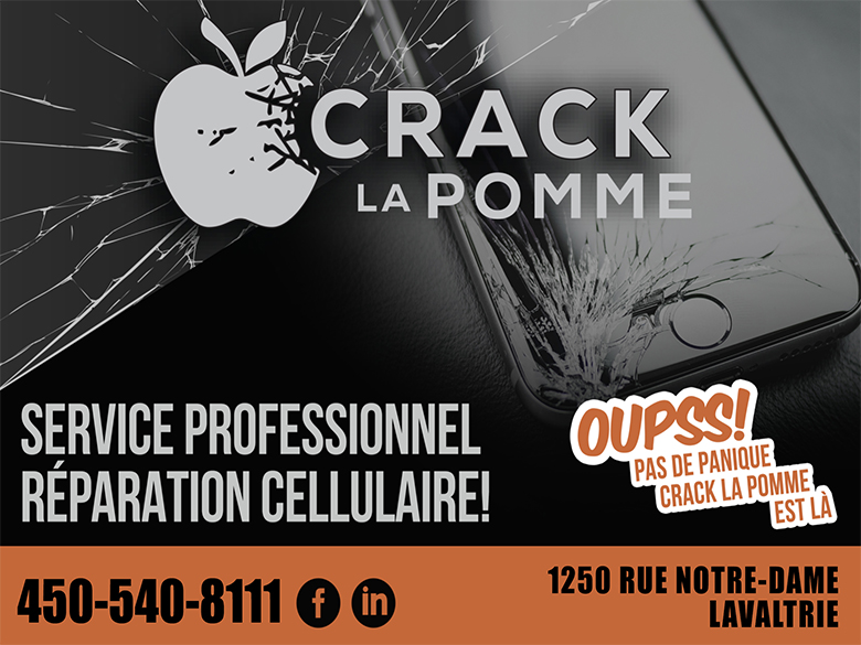 CRACK LA POMME | 1250 Rue Notre-Dame, Lavaltrie, QC J5T 0C6, Canada | Phone: (579) 337-8000