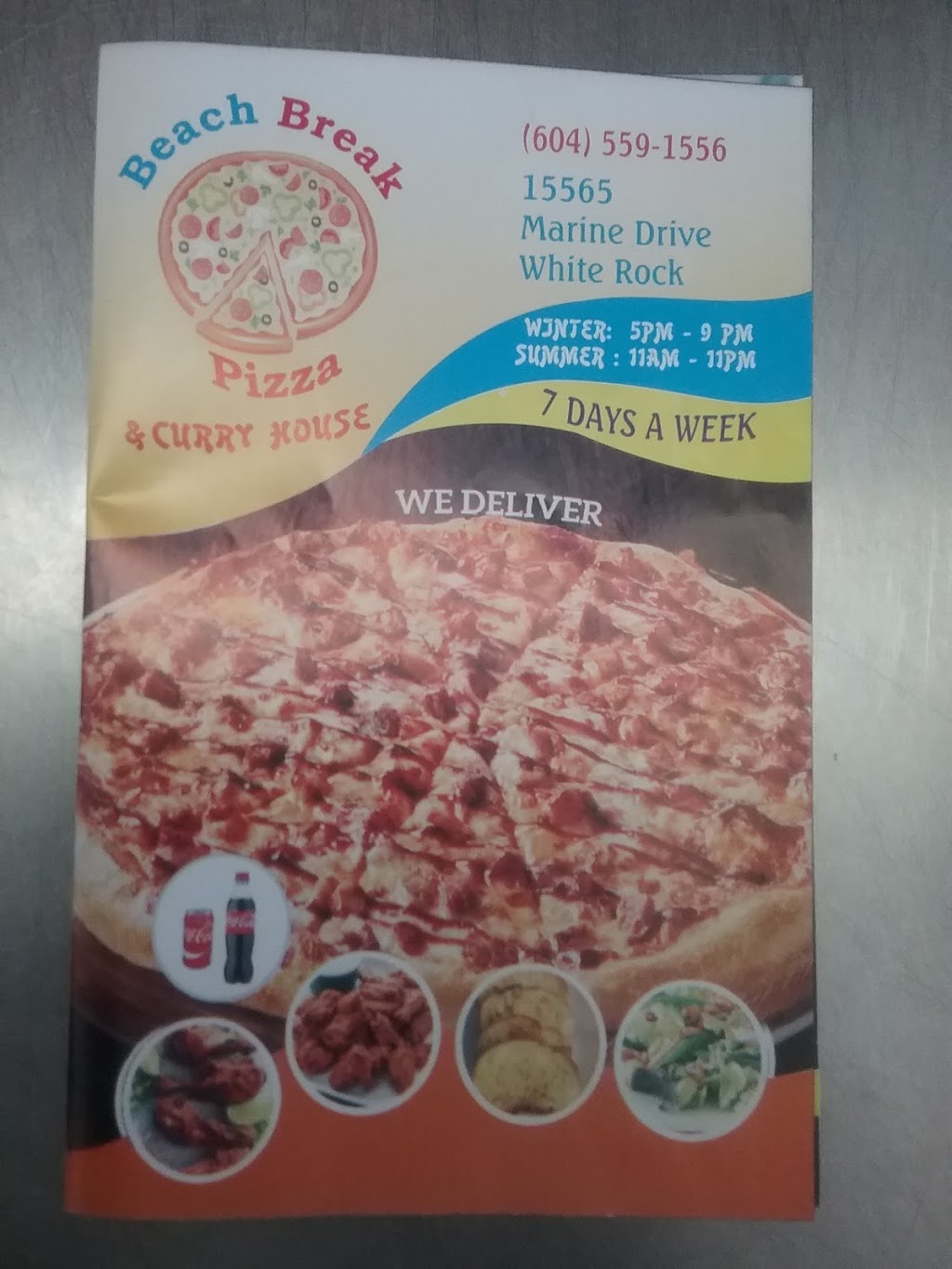 Beach Break Pizza And Curry House | 15565 Marine Dr, White Rock, BC V4B 1C9, Canada | Phone: (604) 559-1556