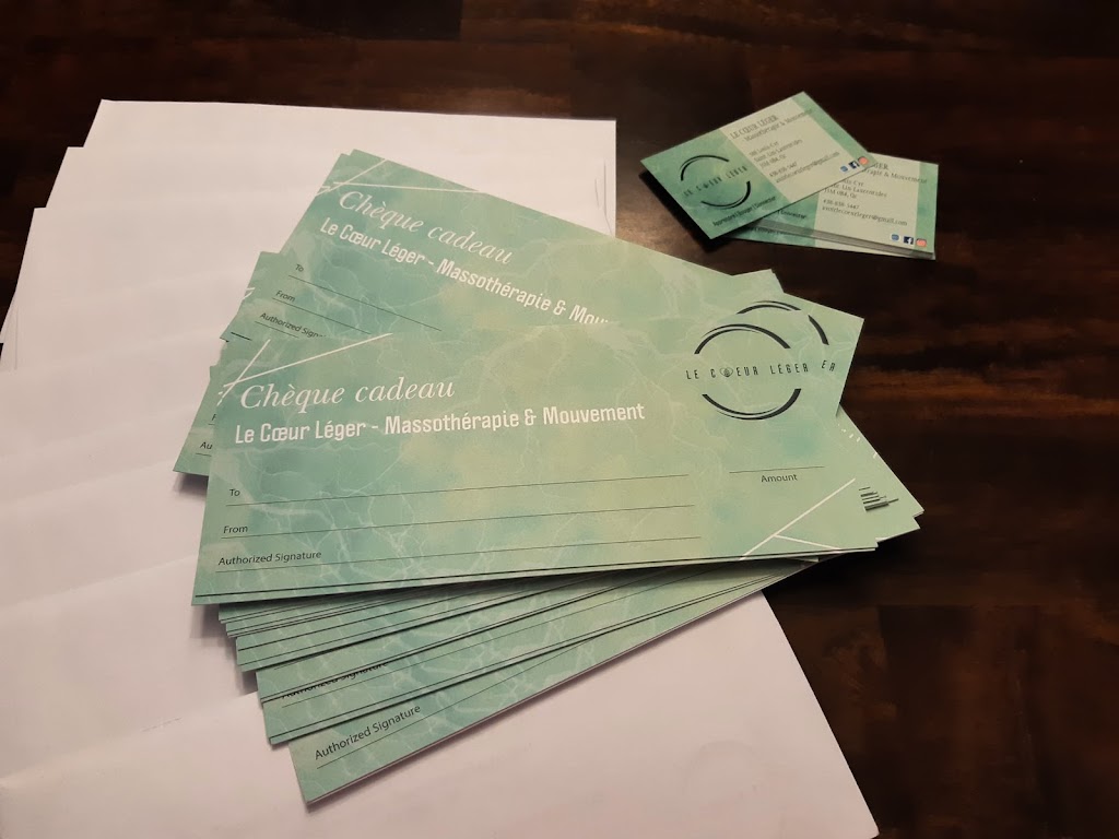 Le Coeur Léger - Massothérapie & Mouvement | 588 Rue Louis-Cyr, Saint-Lin - Laurentides, QC J5M 0B4, Canada | Phone: (438) 838-5447