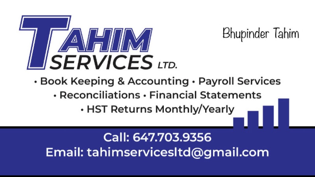 TAHIM SERVICES LTD | 42 Red River Dr, Brampton, ON L6R 2J1, Canada | Phone: (647) 703-9356