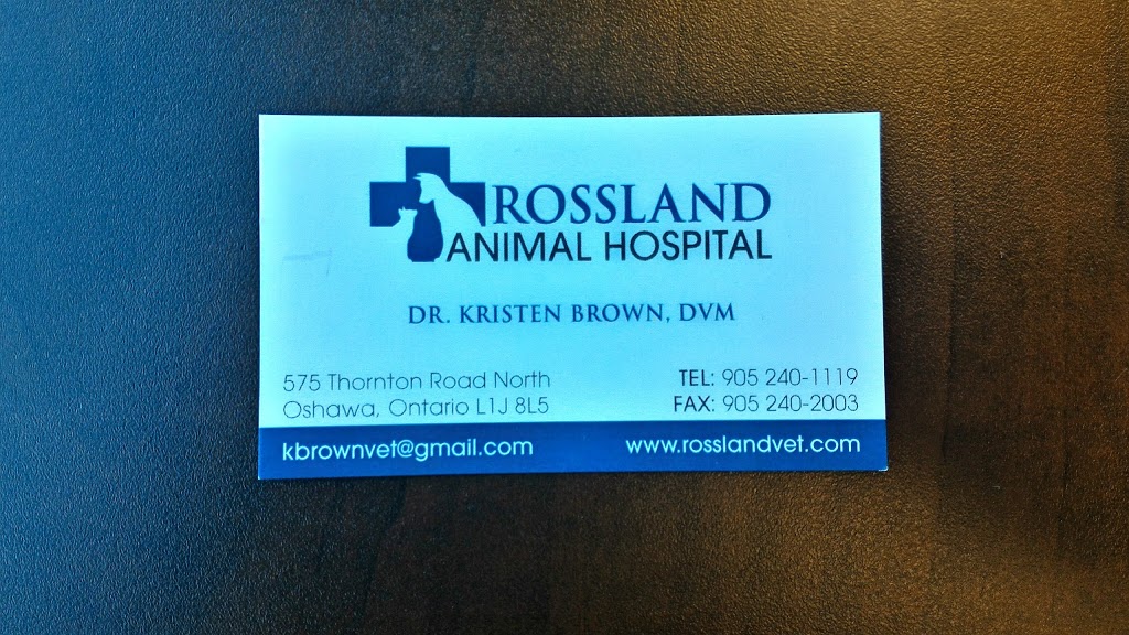 Rossland Animal Hospital | 575 Thornton Rd N, Oshawa, ON L1J 8L5, Canada | Phone: (905) 240-1119