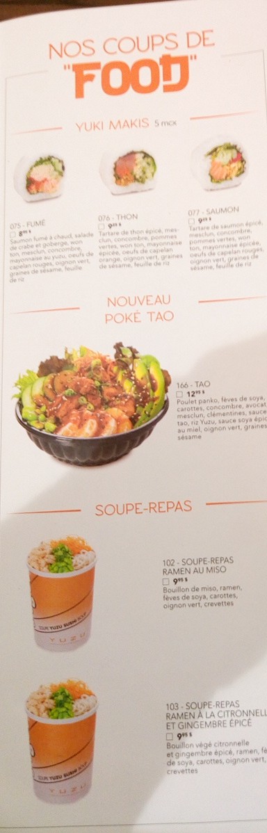 Yuzu sushi | 519 Rue Vachon, Trois-Rivières, QC G8T 0C6, Canada | Phone: (819) 374-0333