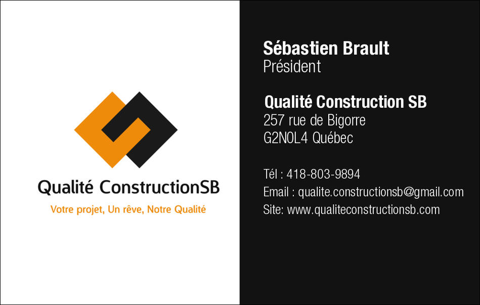 Qualité Construction SB | 257 Rue de Bigorre, Québec, QC G2N 0L4, Canada | Phone: (418) 803-9894