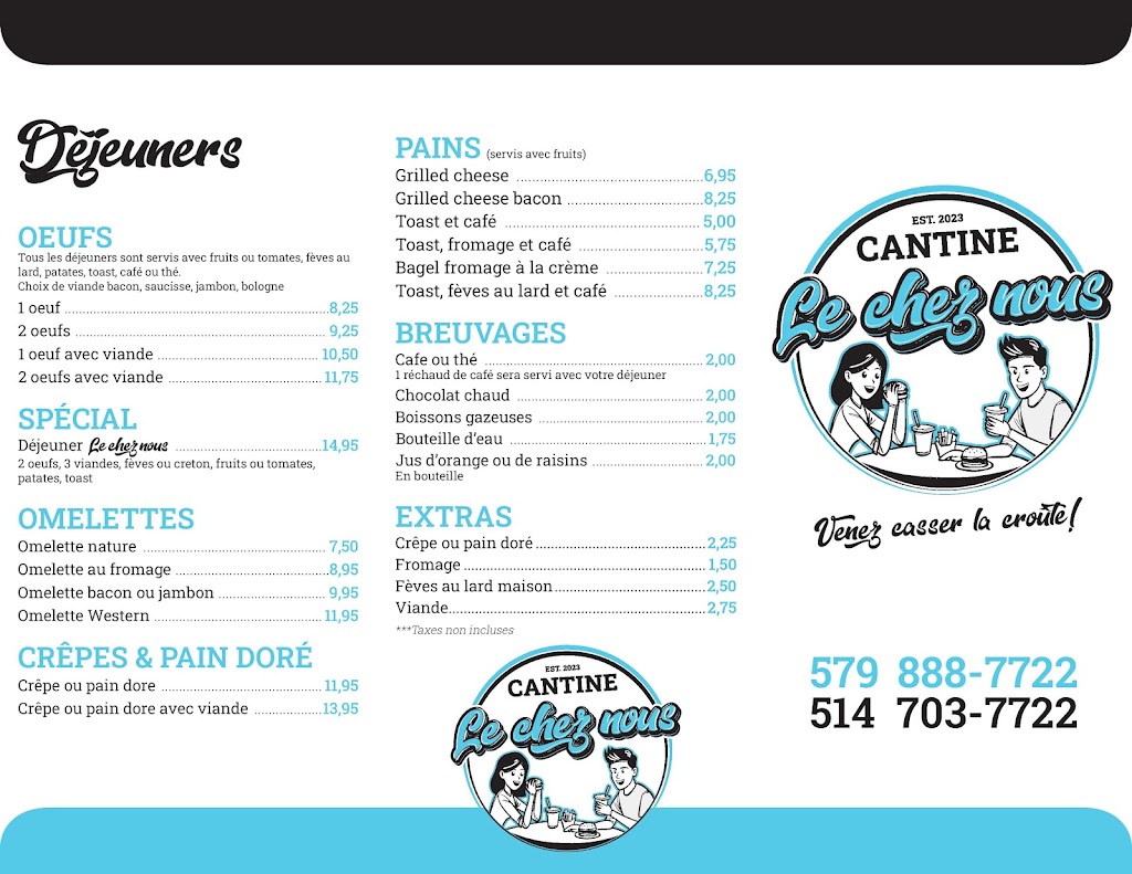 Cantine Le Chez Nous | 3449 Rue de lIndustrie, Saint-Mathieu-de-Beloeil, QC J3G 0R9, Canada | Phone: (579) 888-7722