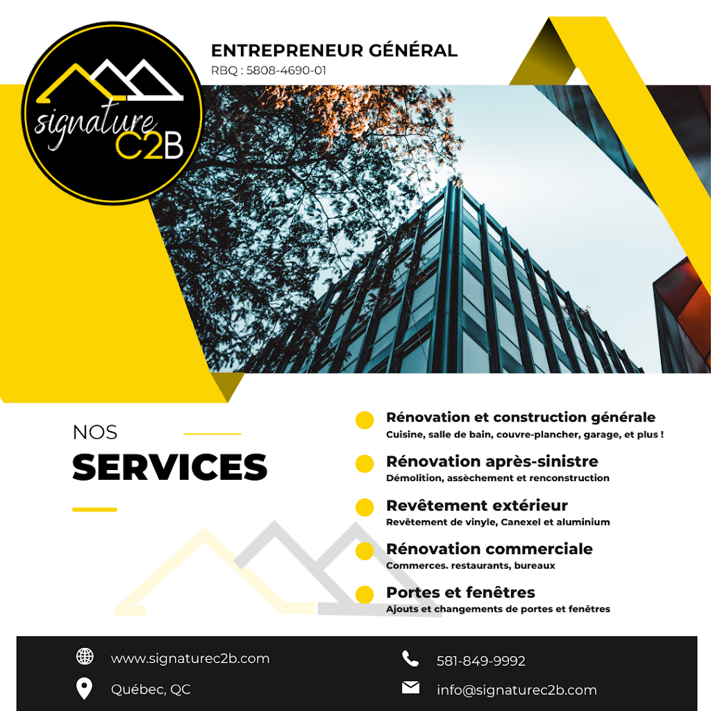 Signature C2B | 6 Rue Knox, Québec, QC G0A 4S0, Canada | Phone: (581) 849-9992