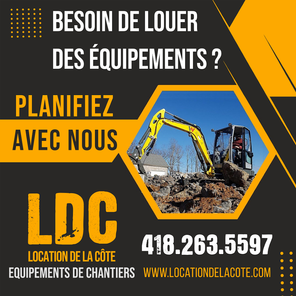Location de la Côte - Équipements de Chantier | 10711 Bd Sainte-Anne, Sainte-Anne-de-Beaupré, QC G0A 3C0, Canada | Phone: (418) 263-5597