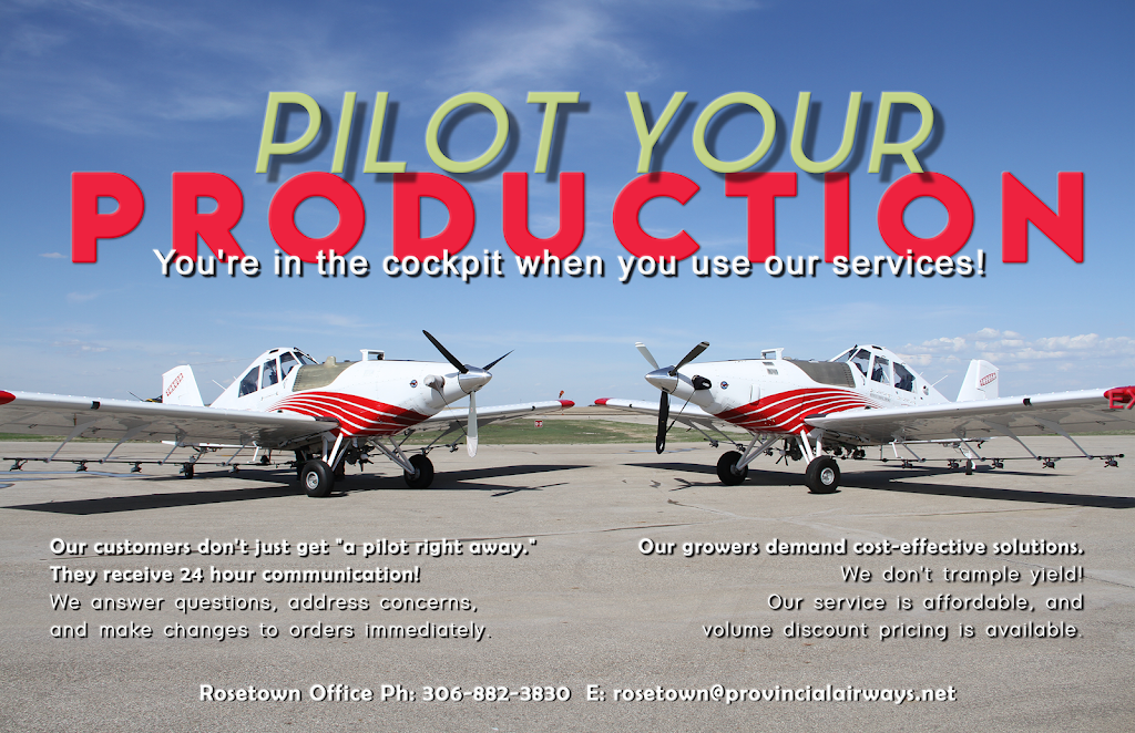 Provincial Airways Rosetown | Hangar 1 Airport Road, Rosetown, SK S0L 2V0, Canada | Phone: (306) 882-3830