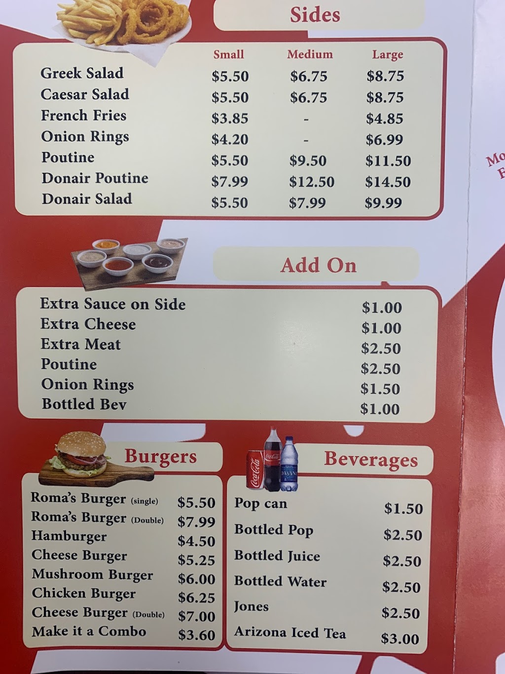 Roma Pizza & Donair | 4 Versailles Ave, St. Albert, AB T8N 7V1, Canada | Phone: (780) 460-1111