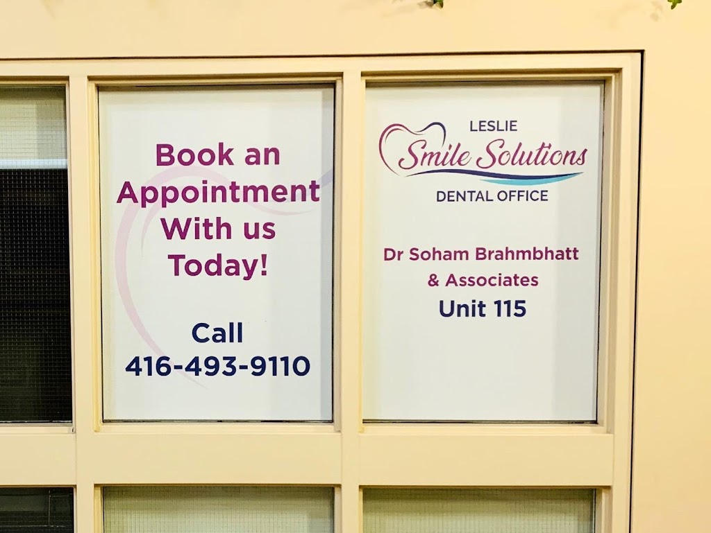 Leslie Smile Solutions Dental Office | 4800 Leslie St Unit 115, North York, ON M2J 2K9, Canada | Phone: (416) 493-9110