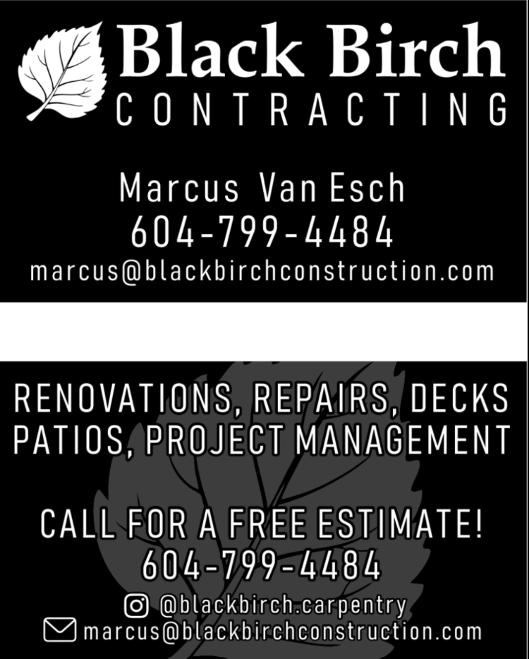 Black Birch Contracting | 5837 Sappers Way #43, Chilliwack, BC V2R 0G4, Canada | Phone: (604) 799-4484
