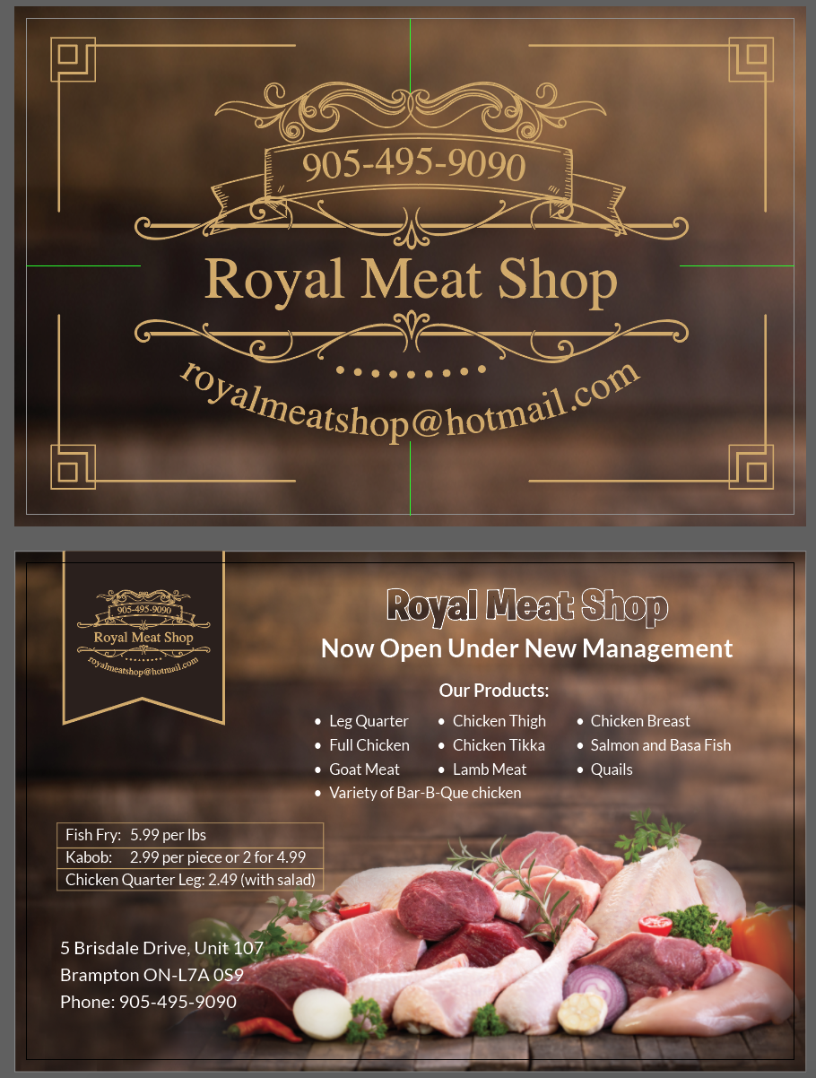 ROYAL MEAT SHOP | 5 Brisdale Dr UNIT 107, Brampton, ON L7A 0S9, Canada | Phone: (905) 495-9090