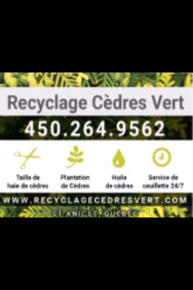 green cedar recycling | 5403 QC-132, Saint-Anicet, QC J0S 1M0, Canada | Phone: (450) 264-9562