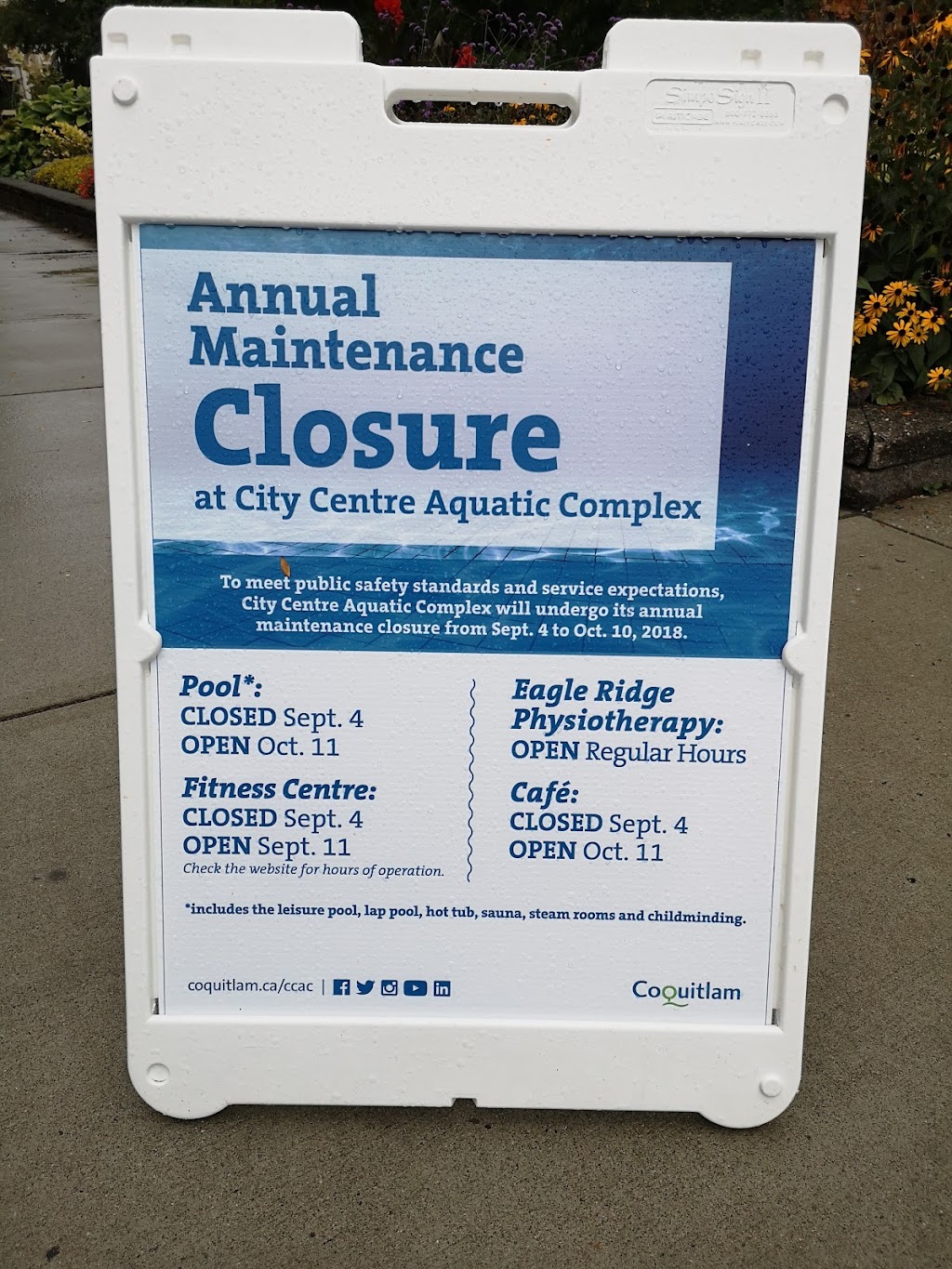 City Centre Aquatic Complex Cafe | 1210 Pinetree Way, Coquitlam, BC V3B 7T8, Canada | Phone: (604) 944-1050