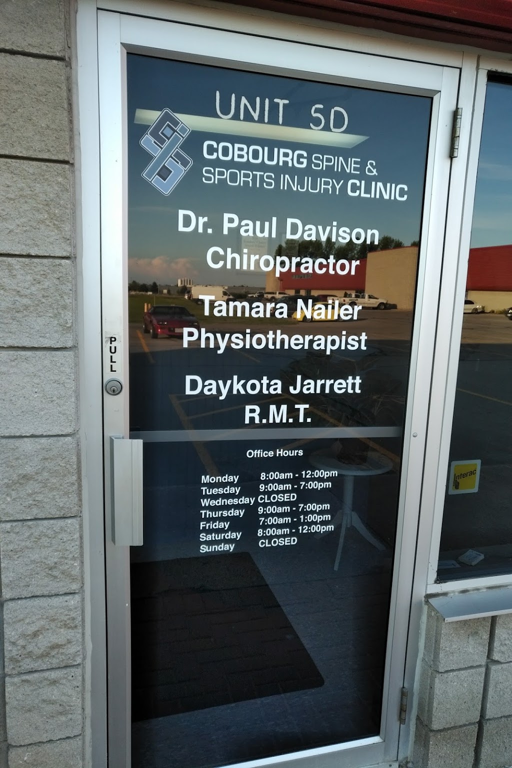 Cobourg Spine and Sports Injury Clinic | 210 Willmott St Unit 5D, Cobourg, ON K9A 0E9, Canada | Phone: (905) 372-9999