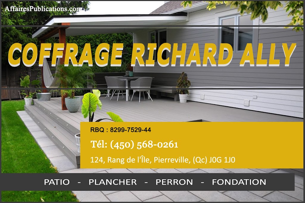 Coffrage Richard Ally | Béton & Fondation | 124 Rang de lÎle, Pierreville, QC J0G 1J0, Canada | Phone: (450) 568-0261