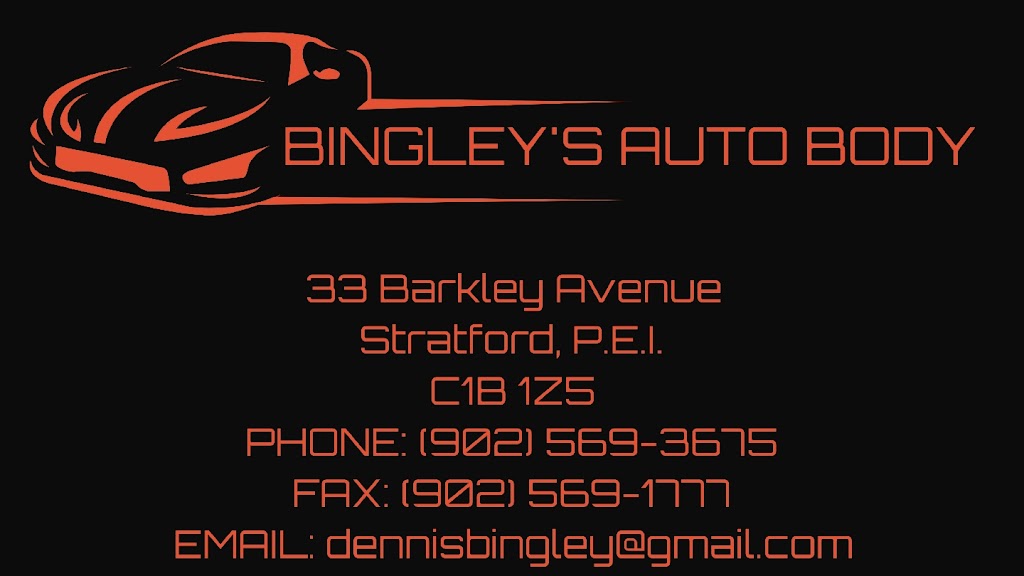 Bingleys Auto Body | 33 Barkley Ave, Stratford, PE C1B 1Z5, Canada | Phone: (902) 569-3675