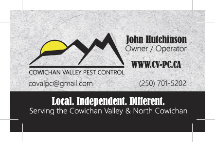 Cowichan Valley Pest Control Ltd. | 1460 Algonkin Rd, Duncan, BC V9L 5N9, Canada | Phone: (250) 701-5202