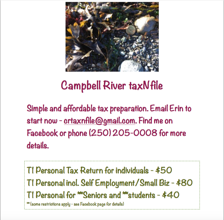 CR taxNfile | Black Creek, BC V9J 1K8, Canada | Phone: (250) 205-0008