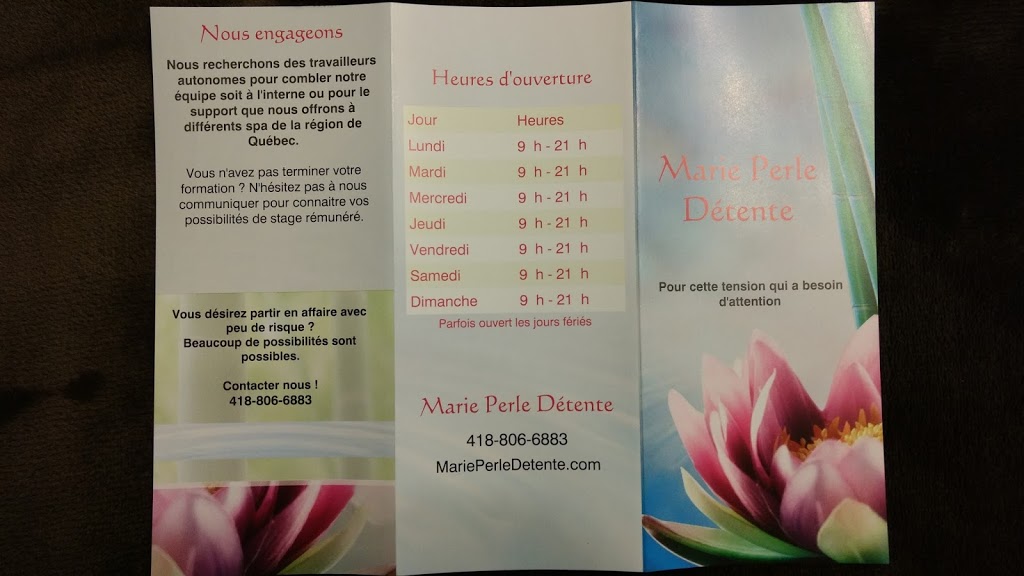 Marie Perle Détente Massothérapie Loretteville | 10315 Boulevard de lOrmière, Québec, QC G2B 3L2, Canada | Phone: (418) 806-6883
