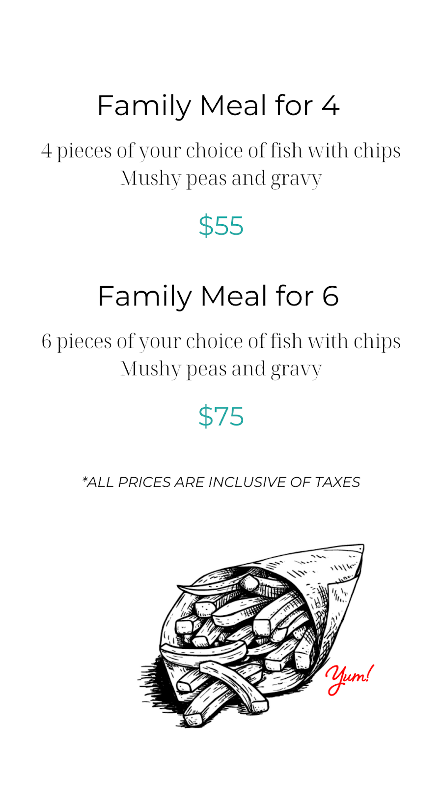 Mums Fish & Chips | 352 Queen St Unit 3, Acton, ON L7J 1R2, Canada | Phone: (519) 853-3474