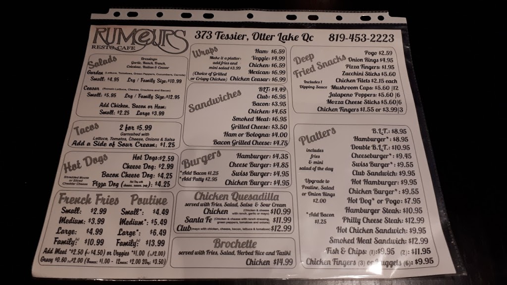 Rumours | 354 Avenue Martineau, Otter Lake, QC J0X 2P0, Canada | Phone: (819) 453-2223