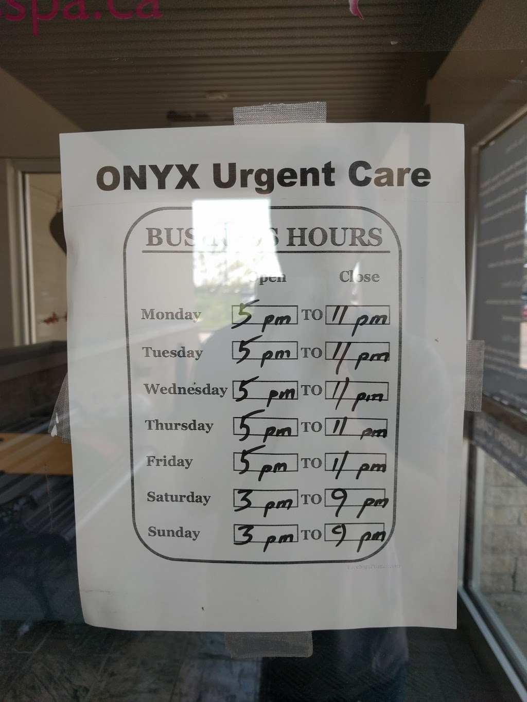 Onyx Urgent Care | 580 Lancaster St W, Kitchener, ON N2K 1M3, Canada | Phone: (519) 896-6699
