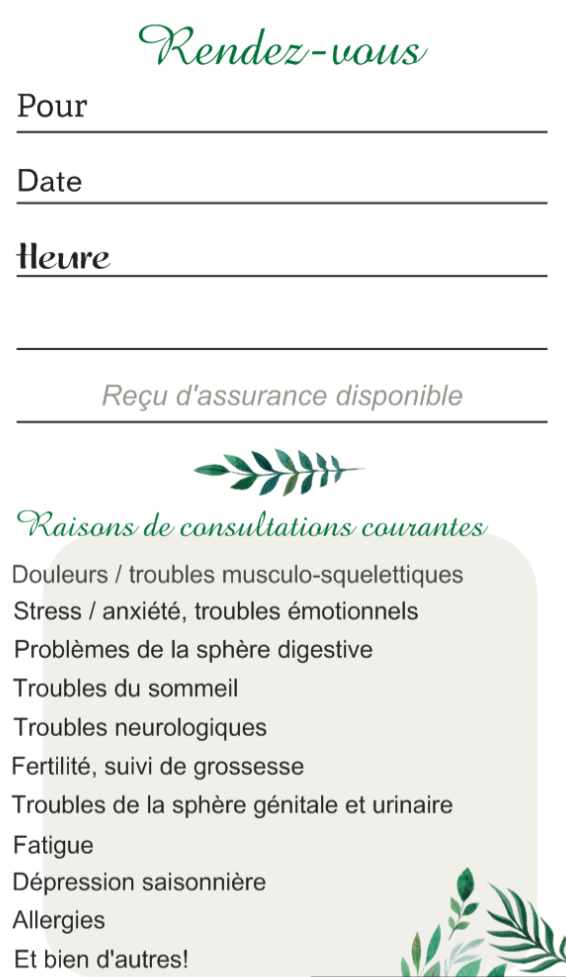 Acupuncture Arianne | 126 Rue Principale, Saint-Esprit, QC J0K 2L0, Canada | Phone: (438) 883-2277