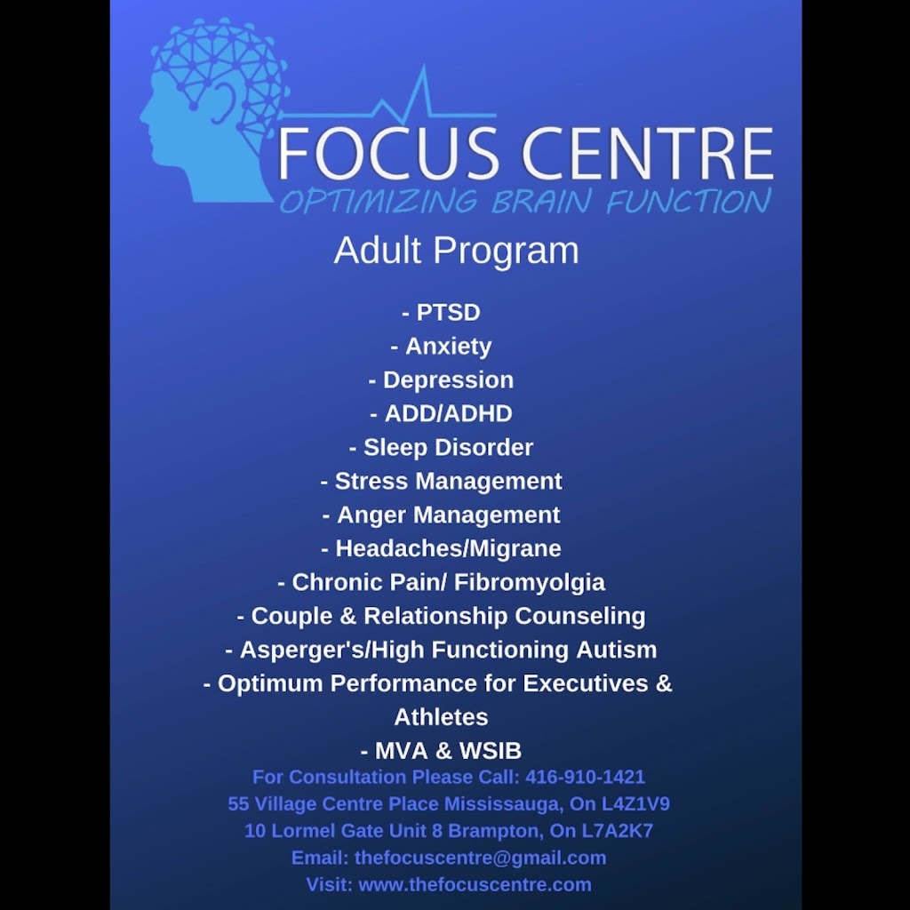 FOCUS CENTRE | 32 Village Centre Pl, Mississauga, ON L4Z 1V9, Canada | Phone: (416) 910-1421