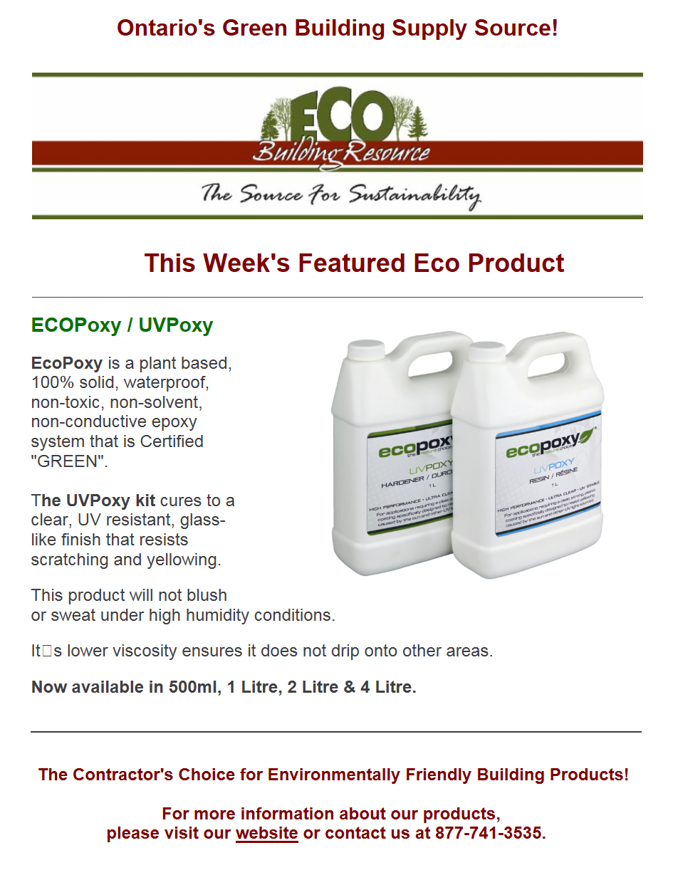 Eco Building Resource | 136 Wellington St E #5, Aurora, ON L4G 1J1, Canada | Phone: (905) 841-3535