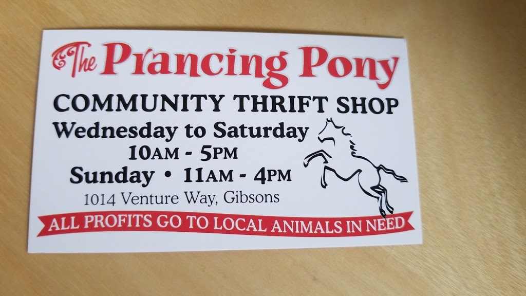 The Prancing Pony Community Thrift Shop | 1014 Venture Way, Gibsons, BC V0N 1V7, Canada