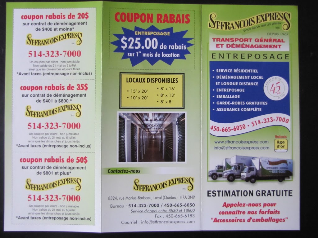 St-Francois Express | 8324 Rue Marius-Barbeau, Laval, QC H7A 3N9, Canada | Phone: (514) 323-7000