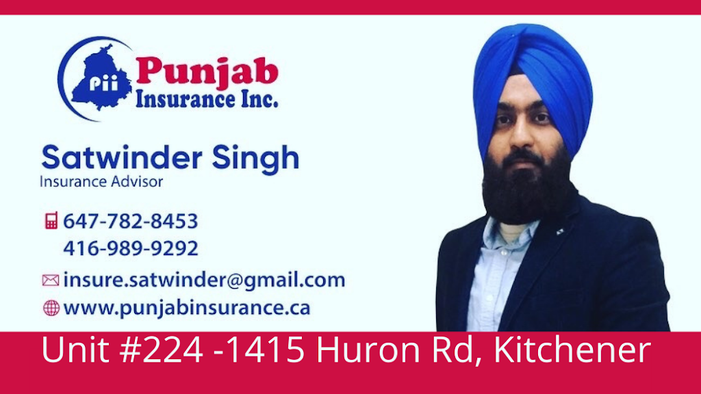 Satwinder Singh Punjab Insurance | 1415 Huron Rd, Kitchener, ON N2R 0L3, Canada | Phone: (416) 989-9292