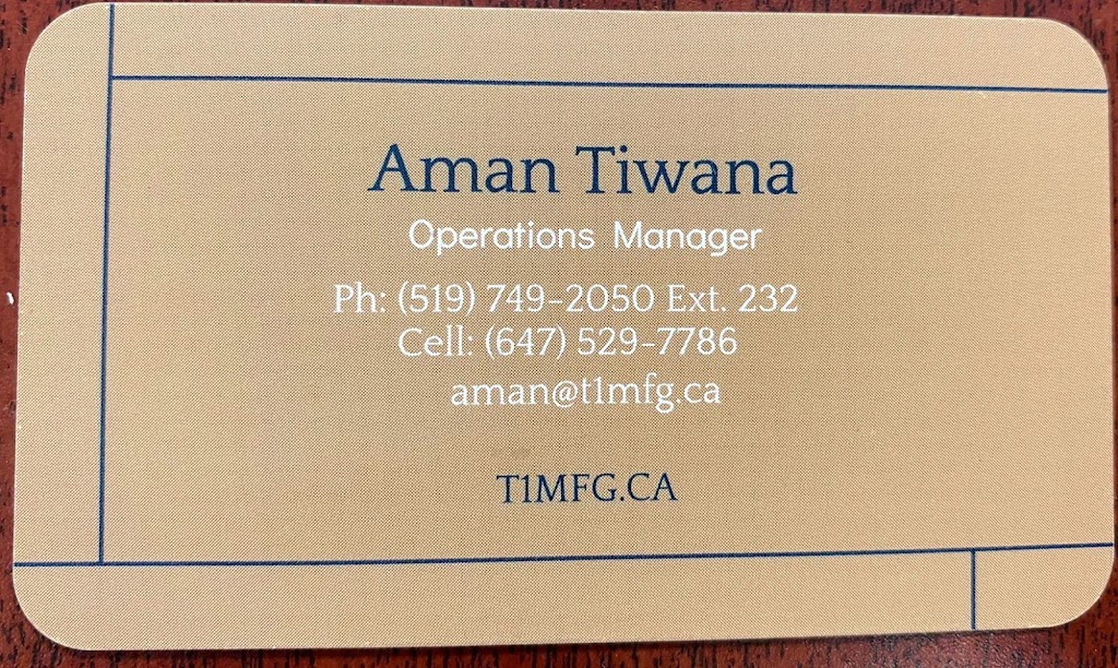 T1 Manufacturing & Wire EDM | 1680 Victoria St N Unit#2, Kitchener, ON N2B 3E5, Canada | Phone: (519) 749-2050