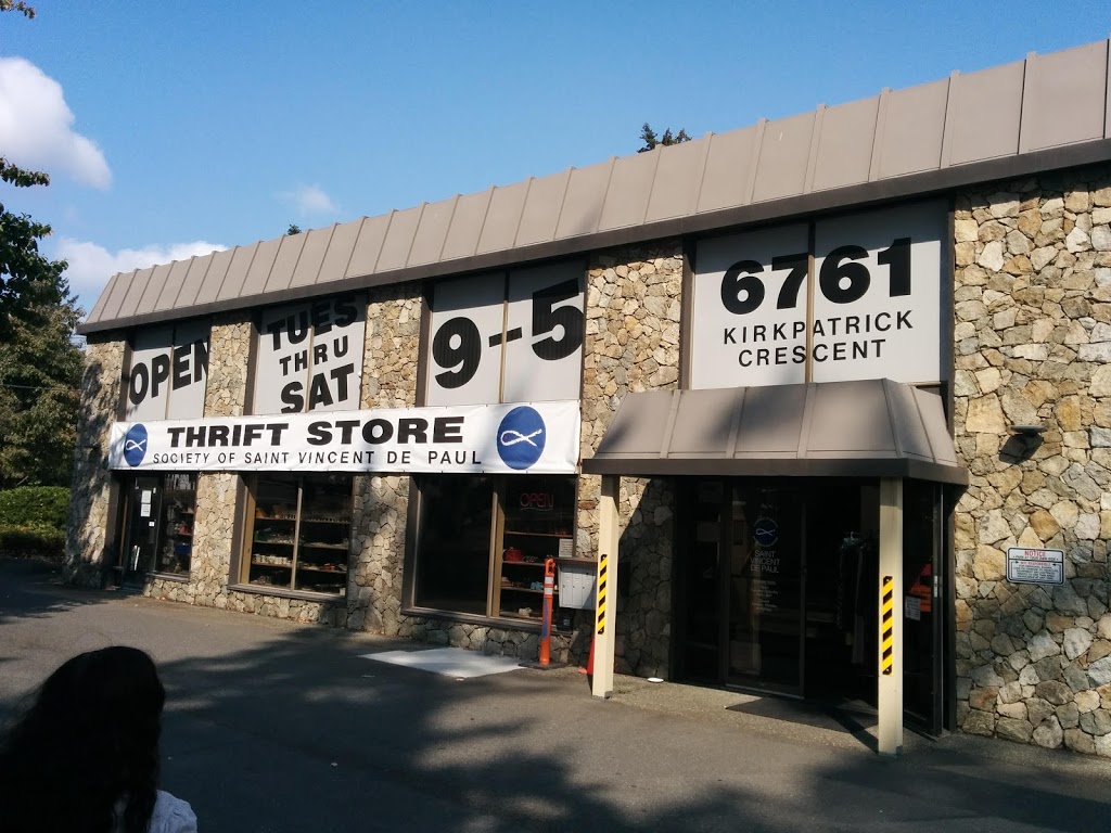 St Vincent de Paul Thrift Store | 6761 Kirkpatrick Crescent, Saanichton, BC V8M 1Z8, Canada
